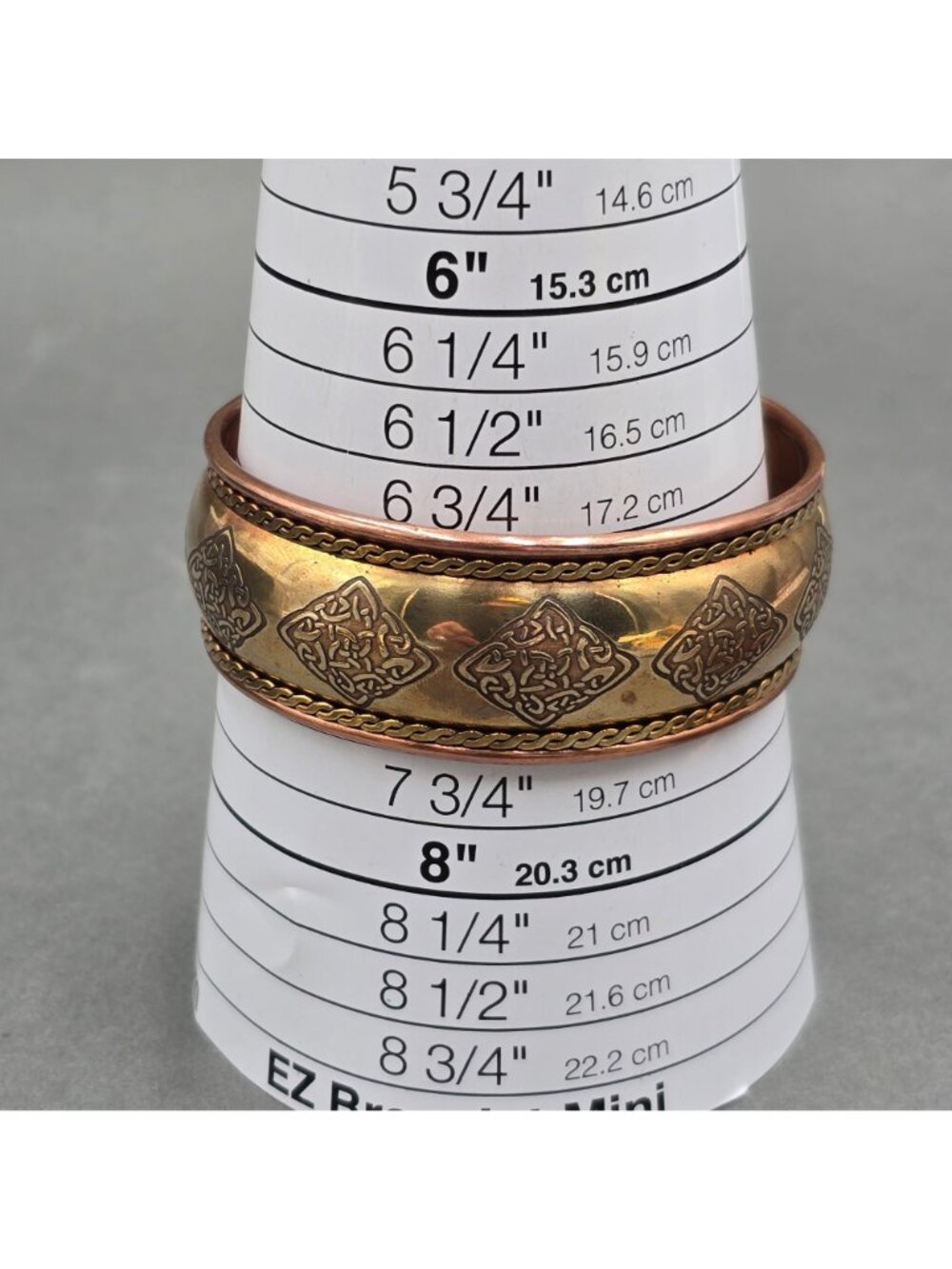 Vintage Tibetan Cuff Bracelet Lot Of 2 Copper Brass Elephant Celtic Mixed Metal - Picture 10 of 10